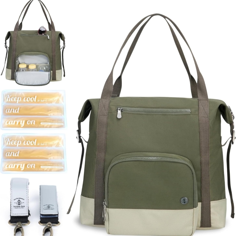 HUMBLE-BEE Kokoro all heart convertible diaper bag for men and women.